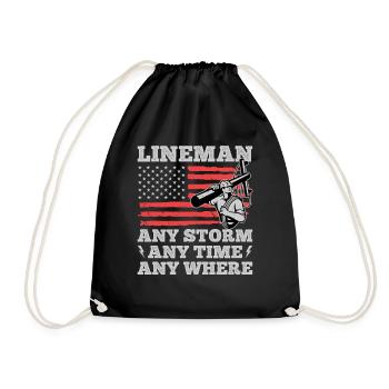 Funny High Voltage Electrician Saying Electrics - Drawstring Bag - black - Front