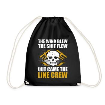 Funny High Voltage Electrician Saying Electrics - Drawstring Bag - black - Front