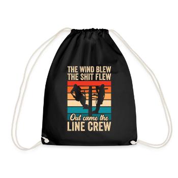 Funny High Voltage Electrician Saying Electrics - Drawstring Bag - black - Front