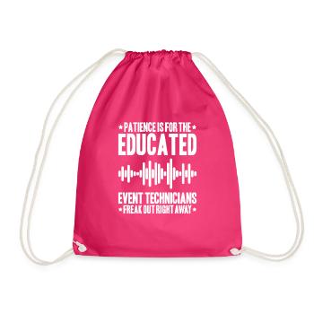 Veranstaltungstechniker Event Technician - Turnbeutel - Fuchsia - Vorne