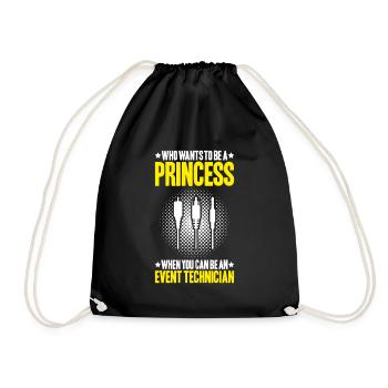 Veranstaltungstechniker Event Technician - Drawstring Bag - black - Front