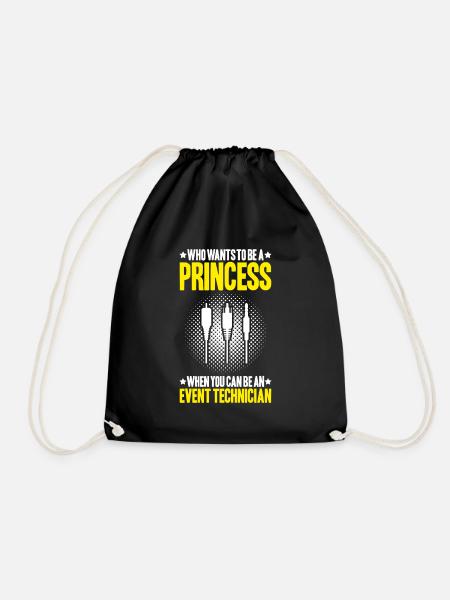 Veranstaltungstechniker Event Technician - Drawstring Bag - black