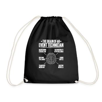Veranstaltungstechniker Event Technician - Drawstring Bag - black - Front