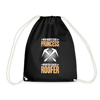 Roofer Roofing Roofing Roofing Roofers Roofing - Drawstring Bag - black - Front