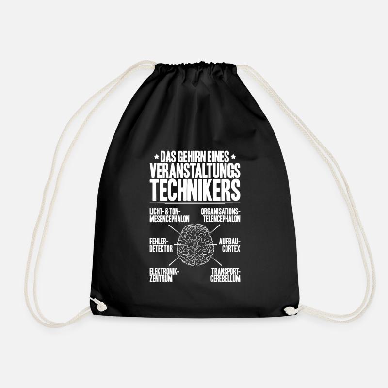 Veranstaltungstechniker Event Technician - Turnbeutel - Schwarz