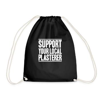 Stuckateur Plasterer Stukkateur Gipser Verputzer - Drawstring Bag - black - Front