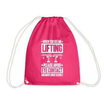Kranführer Kranfahrer Kran Crane Operator - Turnbeutel - Fuchsia - Vorne