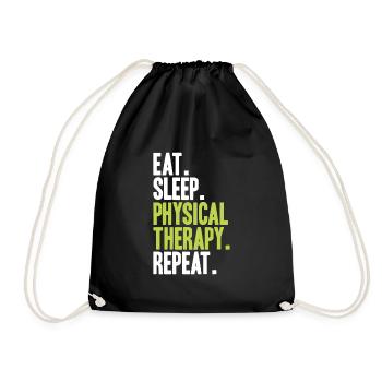 Physiotherapie Physiotherapeut Physical Therapist - Turnbeutel - Schwarz - Vorne