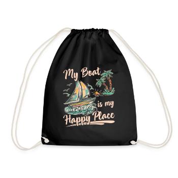 Catamaran Captain Sailboat - Drawstring Bag - black - Front
