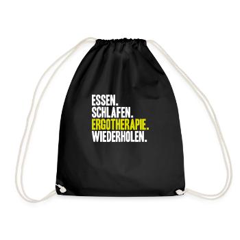 Ergotherapeut Ergotherapie Occupational Therapist - Turnbeutel - Schwarz - Vorne