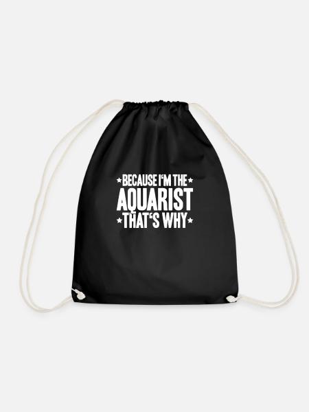 Aquaristik Aquarianer Aquarium Fische Aquarist - Turnbeutel - Schwarz