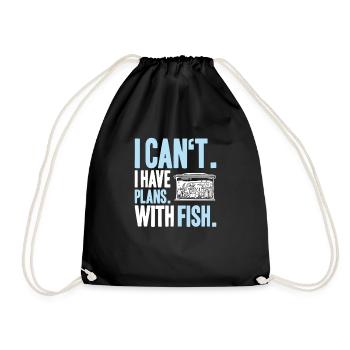 Aquaristics Aquarist Aquarium Fish Aquarist - Drawstring Bag - black - Front