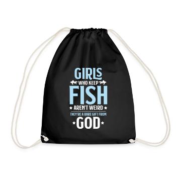 Aquaristics Aquarist Aquarium Fish Aquarist - Drawstring Bag - black - Front
