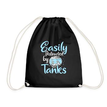 Aquaristics Aquarist Aquarium Fish Aquarist - Drawstring Bag - black - Front