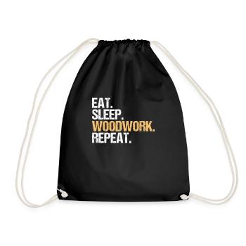 Zimmerer Zimmermann Zimmerei Carpenter Carpentry - Drawstring Bag - black - Front