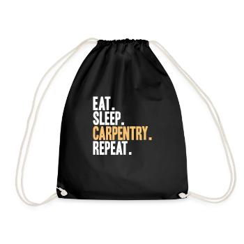 Zimmerer Zimmermann Zimmerei Carpenter Carpentry - Drawstring Bag - black - Front