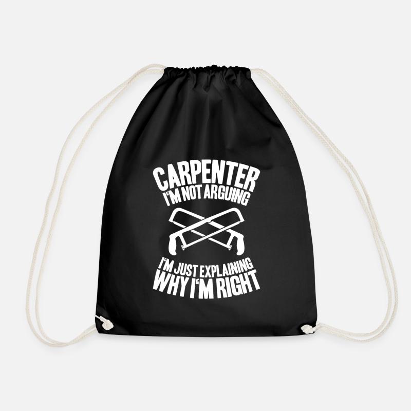 Zimmerer Zimmermann Zimmerei Carpenter Carpentry - Turnbeutel - Schwarz