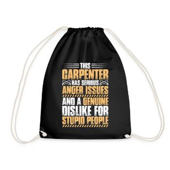 Zimmerer Zimmermann Zimmerei Carpenter Carpentry - Drawstring Bag - black - Front