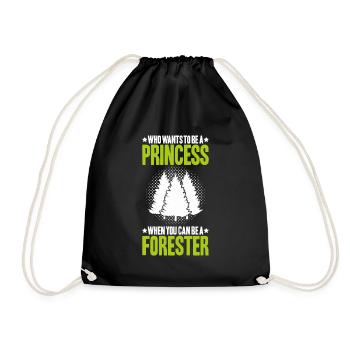 Forester Forestry Forester Forest workers Forest - Drawstring Bag - black - Front