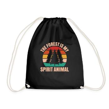Forester Forestry Forester Forest workers Forest - Drawstring Bag - black - Front