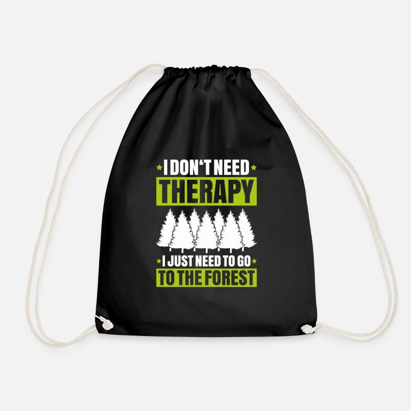 Forester Forestry Forester Forest workers Forest - Drawstring Bag - black