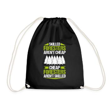 Forester Forestry Forester Forest workers Forest - Drawstring Bag - black - Front