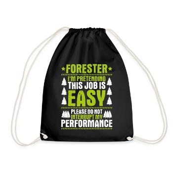 Forestier Forestier Forestier Travailleurs forestiers Forêt - Sac de sport léger - noir - Devant