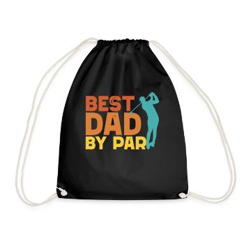Bester Vater von Par Herren Golf Geschenk Vatertag - Turnbeutel - Schwarz - Vorne