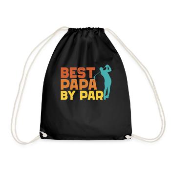 Best Papa von Par Herren Golf Geschenk Vatertag Pa - Turnbeutel - Schwarz - Vorne