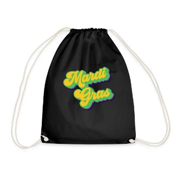 Vintage Mardi Gras Retro Fett Dienstag Mardi Gras - Turnbeutel - Schwarz - Vorne
