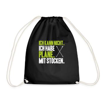 Nordic Walking Nordic Walker Nordic Walken - Turnbeutel - Schwarz - Vorne