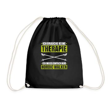 Nordic Walking Nordic Walker Nordic Walken - Turnbeutel - Schwarz - Vorne