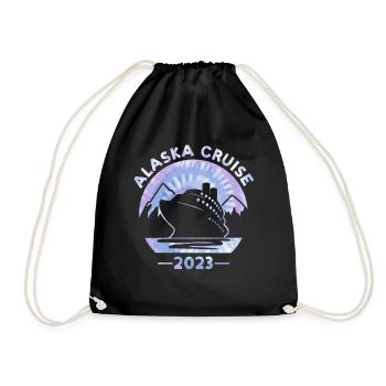 Alaska Cruise 2023 Tie Dye Print Voyage en famille - Sac de sport léger - noir - Devant