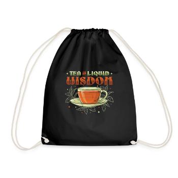 Le thé est une sagesse liquide, les buveurs de thé amateurs de thé - Sac de sport léger - noir - Devant