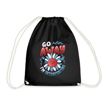 Va-t’en, je suis introverti, timide - Sac de sport léger - noir - Devant