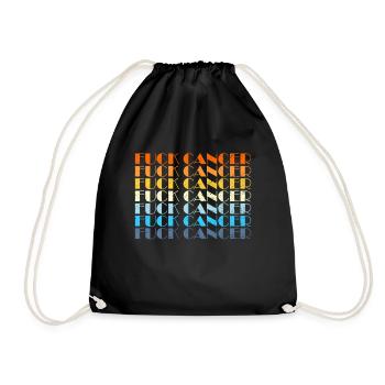 Ficken Krebskrebs �berlebende Geschenk Retro Fuck - Turnbeutel - Schwarz - Vorne