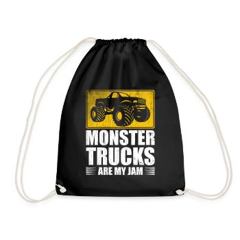 Monster Trucks Are My Jam Monster Truck Show - Drawstring Bag - black - Front