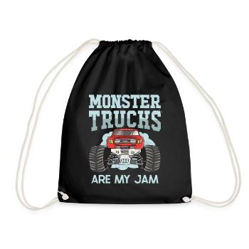 Monster Trucks Are My Jam Monster Truck Show - Drawstring Bag - black - Front