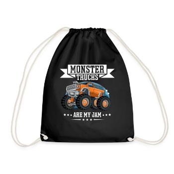 Monster Trucks Are My Jam Monster Truck Show - Drawstring Bag - black - Front