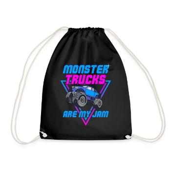 Monster Trucks Are My Jam Monster Truck Show - Drawstring Bag - black - Front