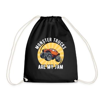 Monster Trucks Are My Jam Monster Truck Show - Drawstring Bag - black - Front