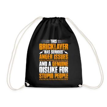 Master Masonry Masonry Bricklayer Mason - Drawstring Bag - black - Front