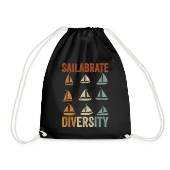 Drôle de voilier pour le capitaine du bateau - Sac de sport léger - noir - Devant