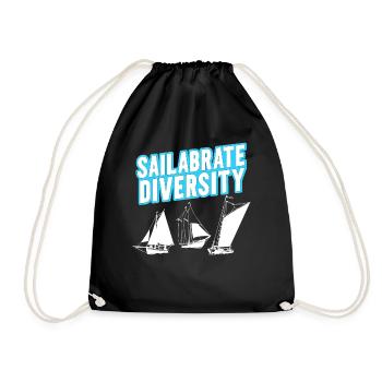 Drôle de voilier pour le capitaine du bateau - Sac de sport léger - noir - Devant