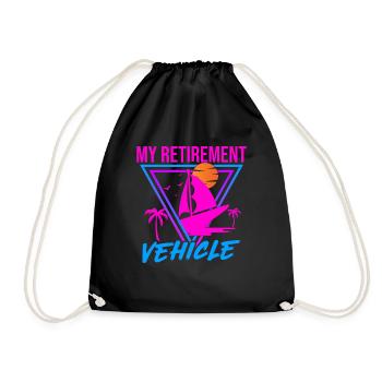 Voilier voilier véhicule à la retraite - Sac de sport léger - noir - Devant