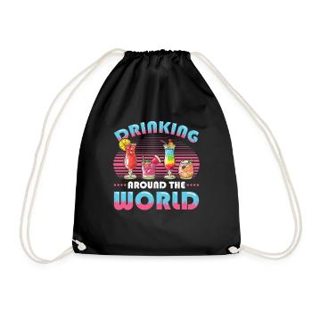 Boire dans le monde entier - Sac de sport léger - noir - Devant