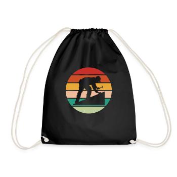 Roofer Roofing Roofing Roofing Roofers Roofing - Drawstring Bag - black - Front