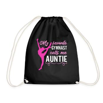 Ma gymnaste préférée m’appelle Tante Gymnastique - Sac de sport léger - noir - Devant
