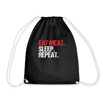 Carnivore Diät Carnivore Ernährung Carnivore Diet - Drawstring Bag - black - Front