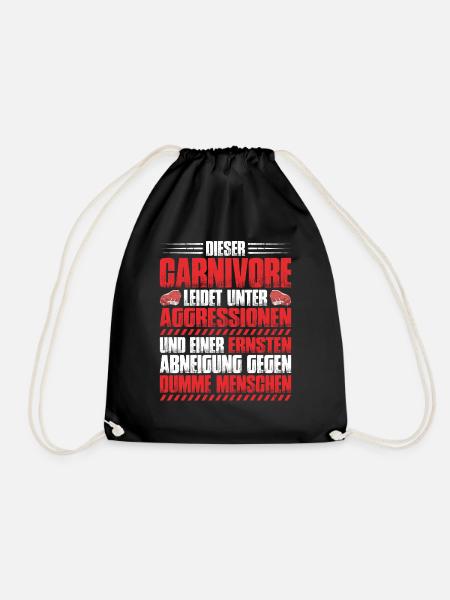 Carnivore Diät Carnivore Ernährung Carnivore Diet - Turnbeutel - Schwarz